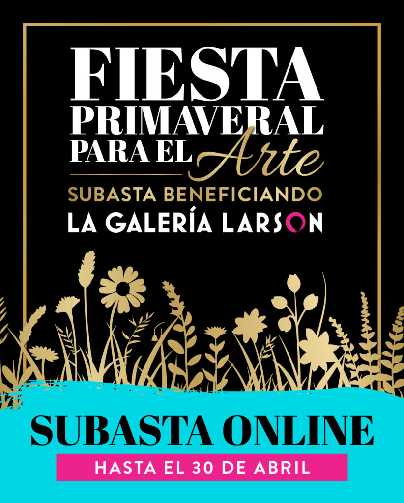 Spring into Art Auction Graphic in Spanish